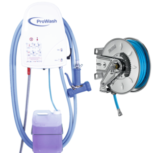 Centrale d'hygiène 1 produit prowash avec enrouleur automatique 10 a 15 métres inox premium - SEKO
