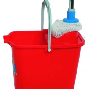 Seau de lavage 12l complet mery avec manche,essorreur et frange - THOMAS - Les seaux