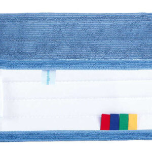 Frange microfibre bleue 50 cm microfibres bleue ,poches + languettes - TAMPEL - Le lavage