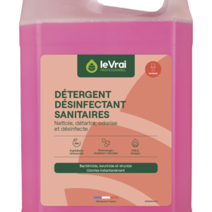 Detergent desinfectant sanitaire 5 en 1 prêt à l'emploi - le vrai - 5 litres - LE VRAI PROFESSIONNEL - Entretien sanitaire